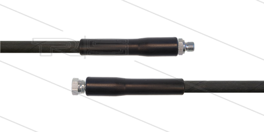 HD-Schlauch schwarz 1SN-06 - 20m - 3/8&quot; DKR x 3/8&quot; AGR - 2x GKS - 250 Bar