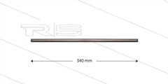ST003 Strahlrohr - L=340mm - Stahl verzinkt - 310 Bar - 2 x 1/4" AG