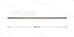 ST003 Strahlrohr - L=900mm - Stahl verzinkt - 310 Bar - 2 x 1/4" AG