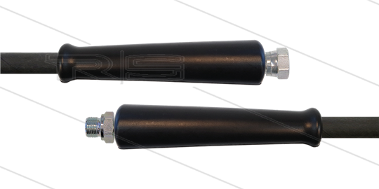 HD-Schlauch schwarz 1SN-12 - 10m - 3/8&quot; DKR x 3/8&quot; AGR - 2x GKS - 180 Bar