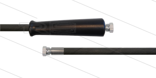 HD-Schlauch schwarz 1SC-10 - 15m - 2 x 3/8" DKR - 1x GKS - 250 Bar