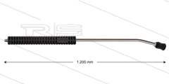 MT3 - Lanze - L=1200mm - gebogen - Edelstahl - umspritzter Isolierung 2 x L=290mm - 250 Bar