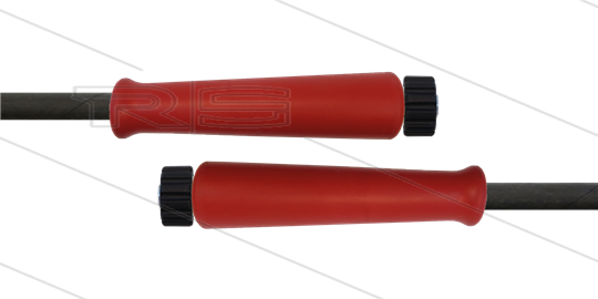 HD-Schlauch schwarz 2SC-10-600 - 15m - 2x M22x1,5 HV VA - 2x GKS rot - 500 Bar