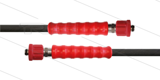 HD-Schlauch schwarz 2SN-Plus-10 - 40m - 2x M24x1,5 HV VA - 2x GKS rot - 500 Bar