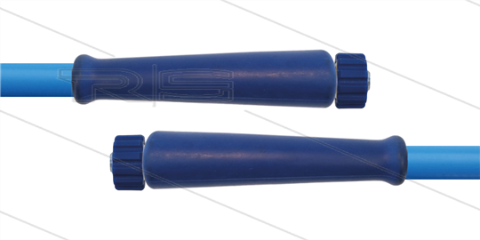 HD-Schlauch blau 2SC-10 - glatt - HyWasher - 10m - 2x M22x1,5 HV konisch - 2x GKS - 400 Bar