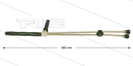 RP54 Doppellanze - L=980mm - Edelstahl - mit Seitengriff - isolierung L=290mm - 400 Bar - max 80°C