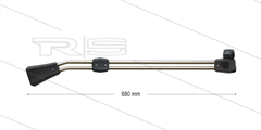 RP28-V Doppellanze - L=680mm - VA - Ventil oben - ohne isolierung und Düsen - 250 Bar - 1/4" IG