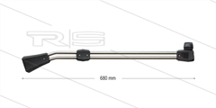 RP29-V Doppellanze - L=680mm - Stahl verzinkt – Ventil oben - ohne isolierung und Düsen - 250 Bar - 1/4" IG