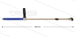ST154 Doppellanze - L=980mm - Seitengriff - isolierung L=300mm - 500 Bar - max 150°C - 1/4&quot; AG