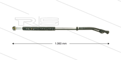 ST85 - flexibele Lanze - L=1060mm - Stahl verzinkt - 210 Bar - max 150°C - 2 x 1/4" IG