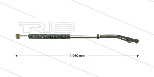 ST85 - flexibele Lanze - L=1060mm - Stahl verzinkt - 210 Bar - max 150°C - 2 x 1/4" IG