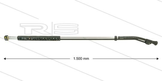 ST85 - flexibele Lanze - L=1500mm - Stahl verzinkt - 210 Bar - max 150°C - 2 x 1/4" IG