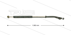 ST85 - flexibele Lanze - L=1060mm - Edelstahl - 210 Bar - max 150°C - 2 x 1/4" IG