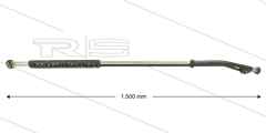 ST85 - flexibele Lanze - L=1500mm - Edelstahl - 210 Bar - max 150°C - 2 x 1/4" IG