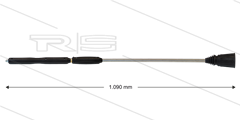 LDM11 Doppellanze mit Regulierung im griff - L=1090mm - Edelstahl - 280 bar - max 160°C - 1/4&quot; AG