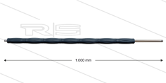 RP10 Lanze - L=1000mm - gerade - Edelstahl - Isolierung L=695mm - 400 Bar - max 80°C - 2 x 1/4&quot; AG