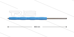 RP10 Lanze - L=800mm - gerade - Edelstahl - blau - Isolierung L=395mm - 400 Bar - max 80°C