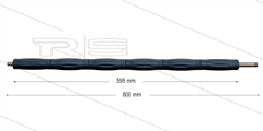RP10 Lanze - L=800mm - gerade - Edelstahl - Isolierung L=595mm - 400 Bar - max 80°C - 2 x 1/4" AG 