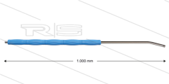RP10 Lanze - L=1000mm - gebogen - Edelstahl - blau - Isolierung L=495mm - 400 Bar - max 80°C