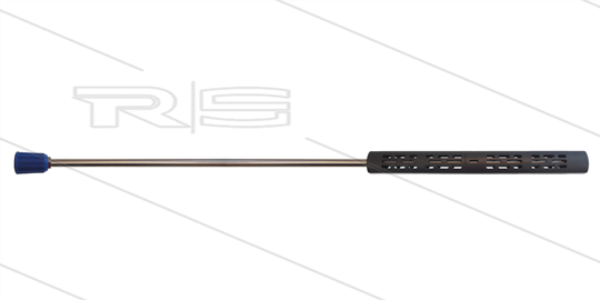 Düsenrohr VA 1000mm mit  1/4" VA Düsenschutz blau - Isohalbschalen 380mm - 350bar 