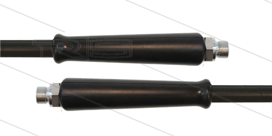 HD-Schlauch schwarz 1SN Plus-08 - 25m - 2x 3/8&quot; AGR - 2x GKS - 315 Bar