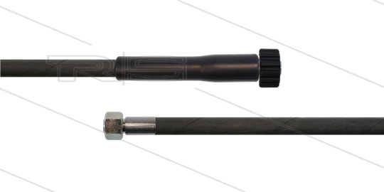 HD-Schlauch schwarz 1SN-06 - 15m - M22x1,5 HV Konisch x M14x1,5 (8L) DKOL - 1x GKS - 250 Bar