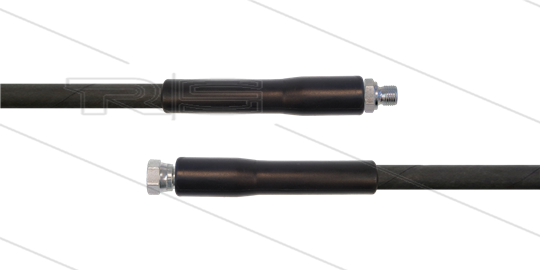 HD-Schlauch schwarz 1SN-06 - 15m - 3/8&quot; DKR x 3/8&quot; AGR - 2x GKS - 250 Bar