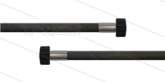 HD-Schlauch schwarz 1SC-10 - 15m - 2x M22x1,5 HV flach - ohne GKS - 250 Bar
