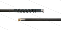 HD-Schlauch schwarz DN06 - Flexy - 1SN - 15m - 1/4&quot; DKR x 1/4&quot; AGR mit O-Ring - 1x SKS - 300 Bar