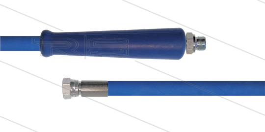 HD-Schlauch blau 2SC-10 - 25m - 3/8&quot; AGR VA x 3/8&quot; DKR VA - 1x GKS - 400 Bar
