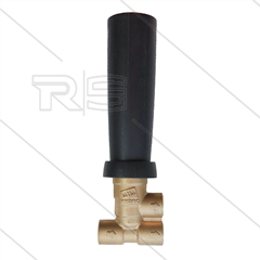 Nadelventil Messing für Doppellanze mit Seitengriff - 280 Bar - 45 l/min - max 160°C - 3 x 1/4" IG