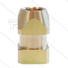 Muffe 1/4&quot; IG - Messing - Vierkant mit Schlitz