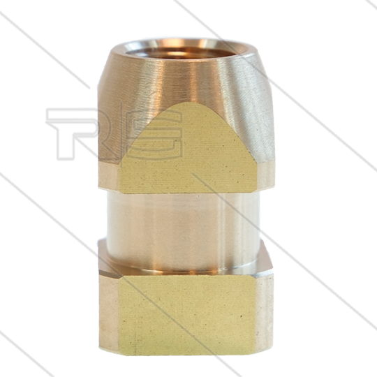 Muffe 1/4&quot; IG - Messing - Vierkant mit Schlitz