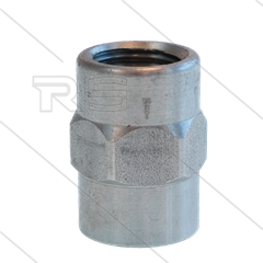 Muffe 1/4&quot; IG BSP x 1/8&quot; IG NPT - Edelstahl - mit Sechskant