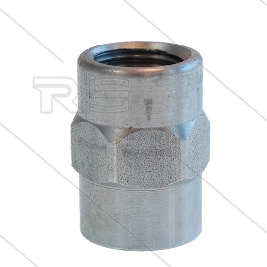 Muffe 1/4&quot; IG BSP x 1/8&quot; IG NPT - Edelstahl - mit Sechskant