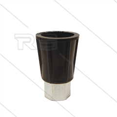 Düsenschutz 1/4" IG - Stahl - Gummi - schwarz - kompaktes Model - L=45mm Ø30mm - 1/4" IG
