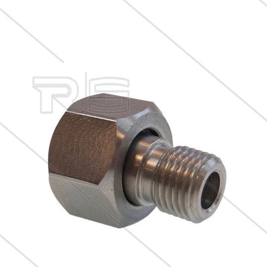 Adapter M18x1,5 IG x 1/4&quot; AG - Edelstahl - 2-Teilig