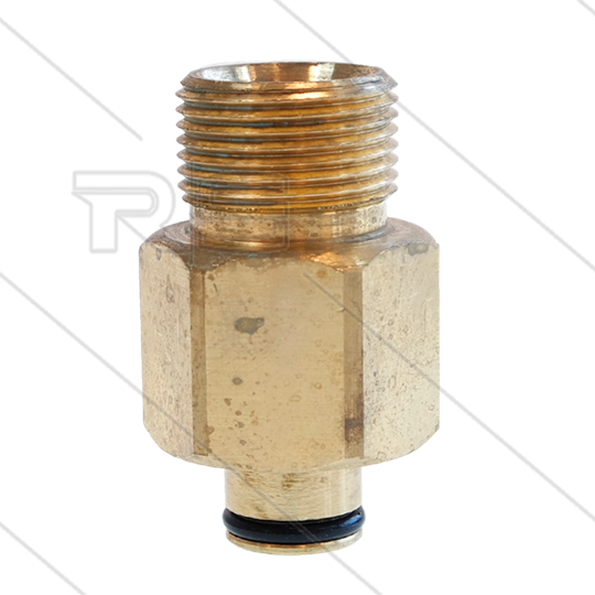 Adapter K-Lock-6 - Messing - M22x1,5 AG x TR22 IG