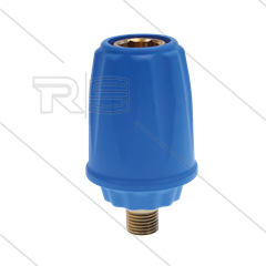 Kupplung - ARS25P - 1/4&quot; AG - Messing - blau - passend zu KEW - entkuppelt nach hinten