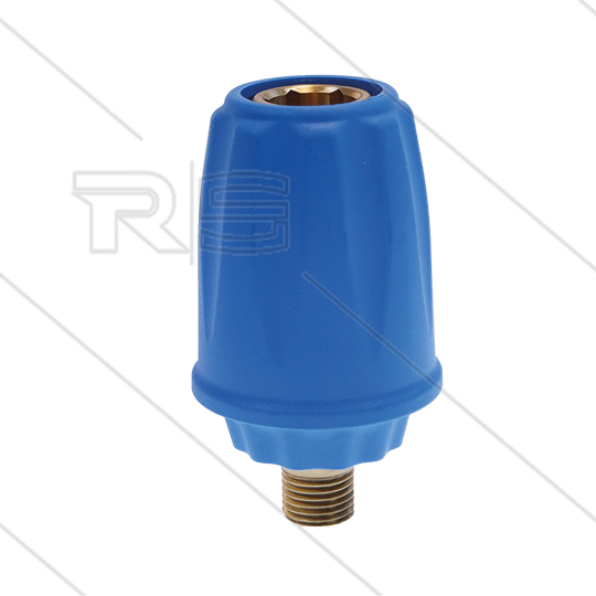 Kupplung - ARS25P - 1/4&quot; AG - Messing - blau - passend zu KEW - entkuppelt nach hinten