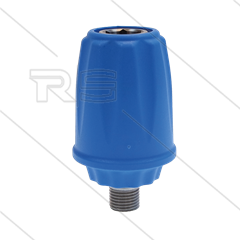 Kupplung - ARS25P - 1/4&quot; AG - Edelstahl - blau - passend zu KEW - entkuppelt nach hinten