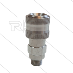 Kupplung 3/8&quot; AG - passend für KEW - komplett VA - entkuppelt nach vorne