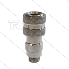 Kupplung 1/4&quot; AG - passend für KEW - komplett VA - entkuppelt nach vorne