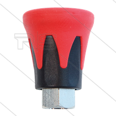 Düsenschutz ST10 - Edelstahl / Kunststoff - rot/schwarz - 1/4&quot; IG