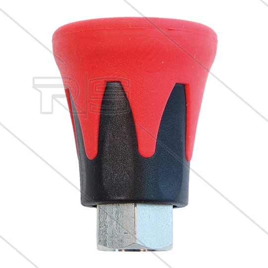 Düsenschutz ST10 - Edelstahl / Kunststoff - rot/schwarz - 1/4&quot; IG