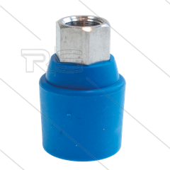 Düsenschutz 1/4&quot; IG - RP10 - Edelstahl - Gummi - blau