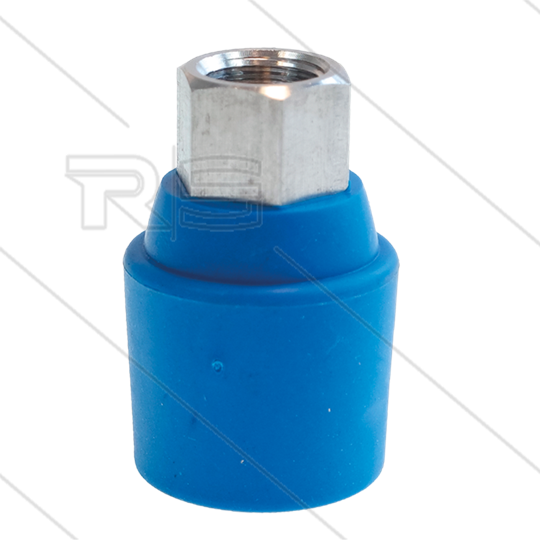 Düsenschutz 1/4&quot; IG - RP10 - Edelstahl - Gummi - blau