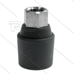Düsenschutz 1/4&quot; IG x 1/8&quot; IG (Düse) - RP10 - Edelstahl - Gummi - schwarz
