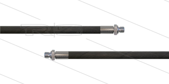 HD-Schlauch schwarz 1SC-06 - 19m - 2x 3/8&quot; AGR - ohne GKS - 250 Bar