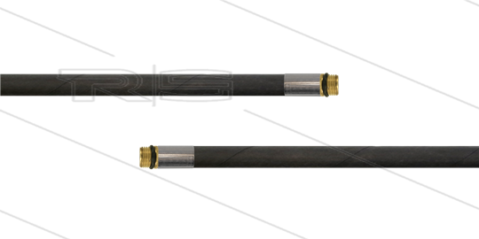 HD-Schlauch schwarz DN06 - Flexy - 1SN - 65m - 2 x 1/4&quot; AGR - ohne SKS - 300 Bar